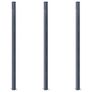 Fence Posts 3 pcs Dark Grey 185 cm Aluminium Image 3