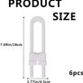 6 Pcs Sliding Cabinet Locks Reusable U-Shaped Child Cabinet Locks Easy to Use U Shaped Baby Safety Locks for Bathroom Storage Door Kitchen Image 3