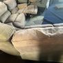 Beige corner recliner manual recliner sofa Image 6