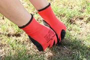Work Gloves 12 pcs Red and Black 11  XXL Latex Coating