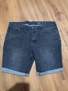 Grey denim shorts 42w