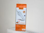 BNM 2.4 Amp In Car Charger with Lightning USB Cable 1m Detachable white