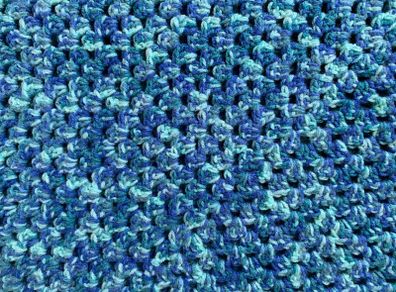 Hand knitted Blue Baby Blanket