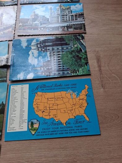 33 x USA And Canadian Mid Century Postcards