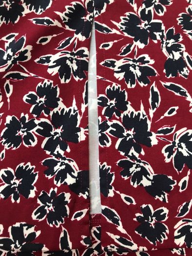 Size 8 Dark Red/ Navy/Cream Dress by French Connection
