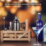 Bartender Kit Cocktail Shaker Set with Stand 11-Piece Cocktail Set with Rustic Tray for Mixed Drinks, Home Bar Decor Housewarming Gift Bartender Tools Image 7