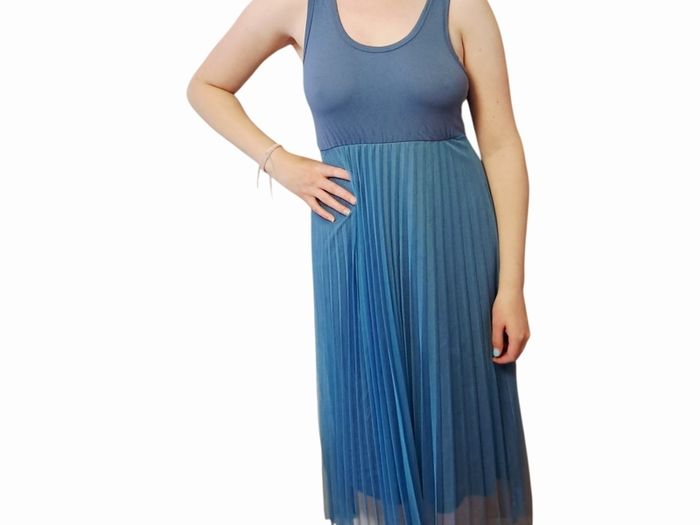 Misuma pleated tulle dress with bardot sweater