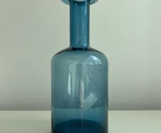 Vintage Scandinavian blue glass gulvase OTTO BRAUER