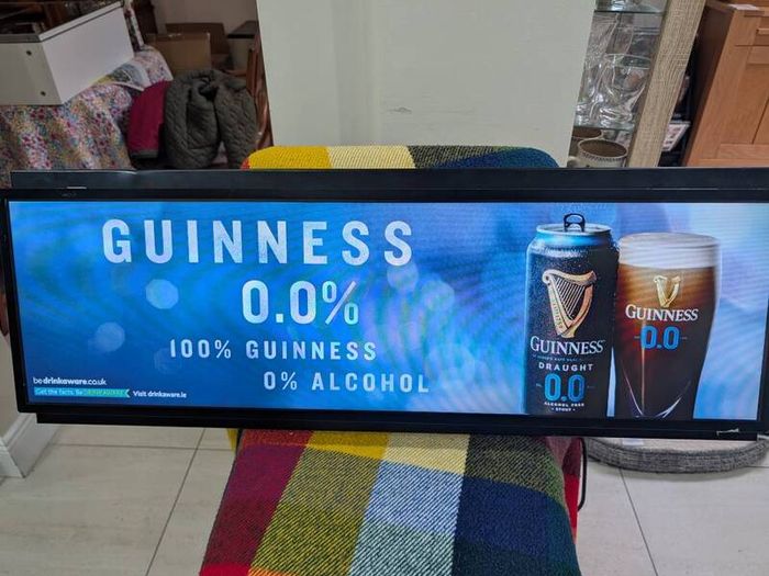 Large Guinness Lighted Display Sign Man Cave
