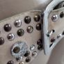 VERA PELLE (Genuine Leather) Boho Studded Belt Image 6