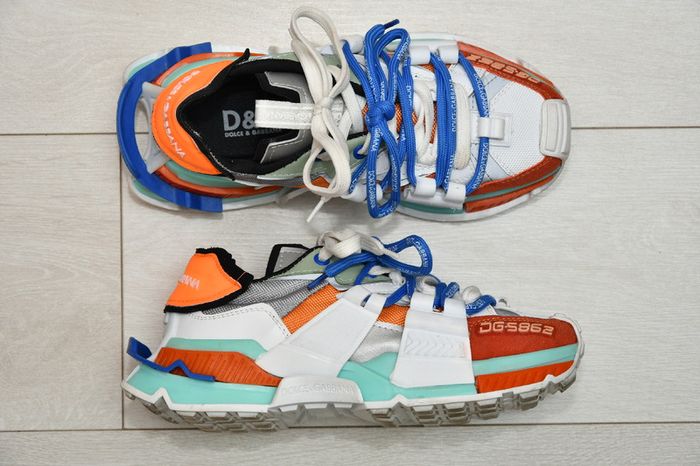Dolce & Gabbana "Space" Super King Multicolor Sneakers bleu/blanc/orange Size: EU 39