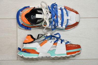 Dolce & Gabbana "Space" Super King Multicolor Sneakers bleu/blanc/orange Size: EU 39