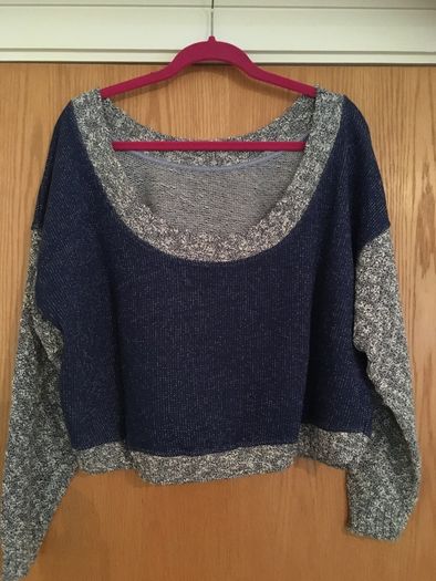 ZARA Cotton Cropped Jumper  Low Back Bardot