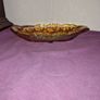 Vintage Amber Carnival Glass Sunflower pattern dish Image 9
