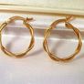 Vintage Hallmarked 9ct Gold Twist Earrings Image 4
