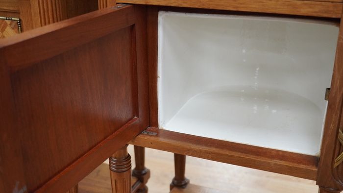 Pair of French Walnut Bedside Cabinets