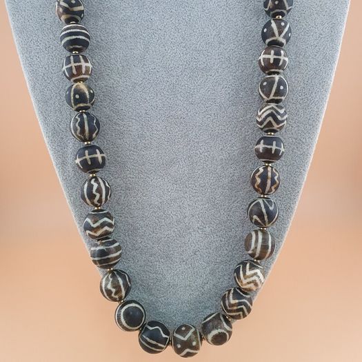Rare Authentic Antique Burmese Pumtek Pyu Beads Necklace