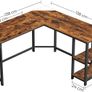 _L-Shaped Computer Desk, Corner Desk with 2 Shelves Image 2
