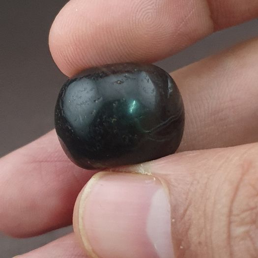 Vintage Natural Pattern Suliemani Tire Shape Agate Bead Amulet