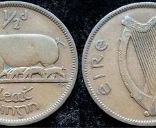 [#1062] - Ireland 1940 | Half Penny | 1/2d | Sow | KM.10