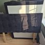 Black Velvet Bed Frame Double Bed with storage and headboard Image 2