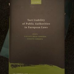 Tort Liability of Public Authorities in European law