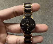 New Rado R30930712 Centrix Jubile Black Dial Two-tone Ladies Watch