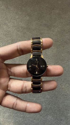 New Rado R30930712 Centrix Jubile Black Dial Two-tone Ladies Watch
