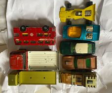 cars lot of 8 1970s Matchbox Superfast (Lesney, Made in England) diecast vehicles: