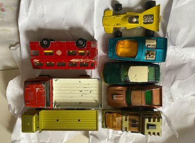 cars lot of 8 1970s Matchbox Superfast (Lesney, Made in England) diecast vehicles: