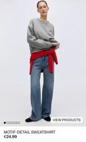 H&M Grey Sweatshirt XL and Grey Wide Leg Jeans UK 14