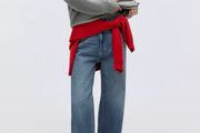 H&amp;M Grey Sweatshirt XL and Grey Wide Leg Jeans UK 14