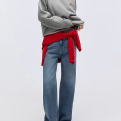 H&M Grey Sweatshirt XL and Grey Wide Leg Jeans UK 14