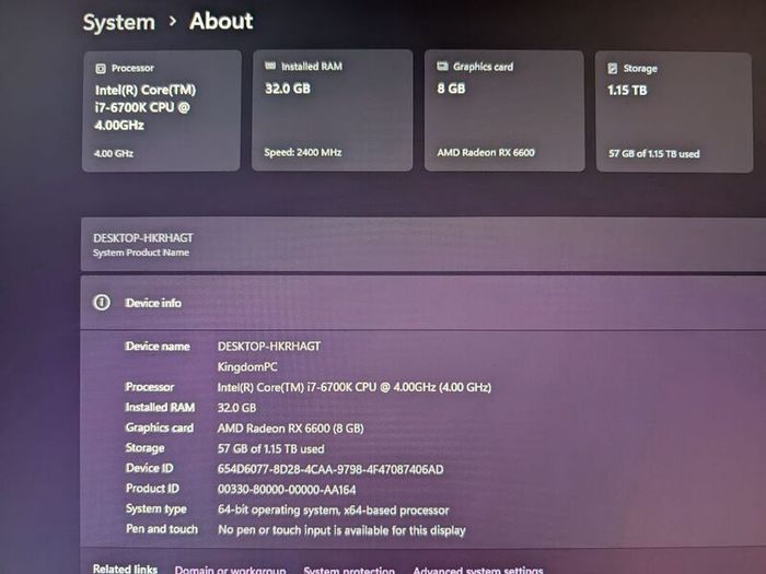 Gaming Pc | I7 + Rx 6600 | 32gb Ram | 1.2 Tb Ssd