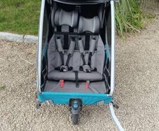 Child bike trailer and stroller (double)