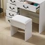 Dressing Table with LED  Bulbs & padded Stool Image 5