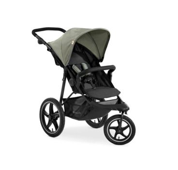 Hauck Runner Olive - Black -Robust Tricycle Buggy with Pneumatic Wheels