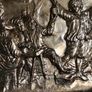 Pair Brass Plaques tavern scenes Image 4