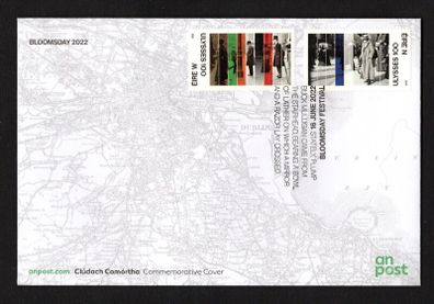 2022 Ireland Bllomsday tying Centenary of Publication of Ulysses by James Joyce Commemorative Stamps An Post First Day Covers (FDC)