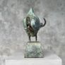 Raging  Bull Sculpture - Patinated Bronze Image 2