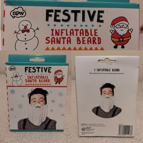 Festive Inflatable Christmas Santa Beard ,new in box