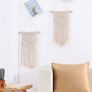 2pcs Macrame Wall Hanging Handmade Woven Tapestry, Boho Wall Decor Art Home Decoration (25cm W x 42cm L) Image 6