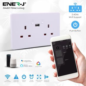 Smart Wi-Fi Twin Socket with USB