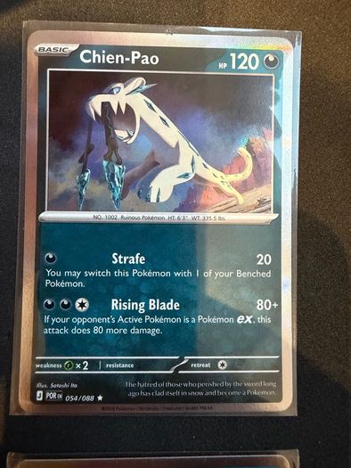 Set of 4 Pokemon Cards Zarude, Chi-Yu, Yveltal, Chien-Pao