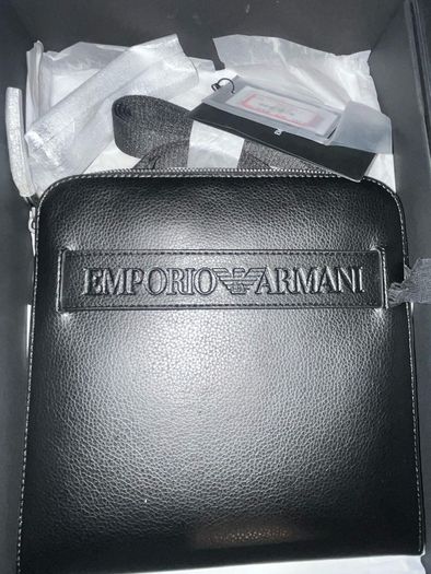 Emporio Armani genuine leather crossbody messenger bag brand new with tag