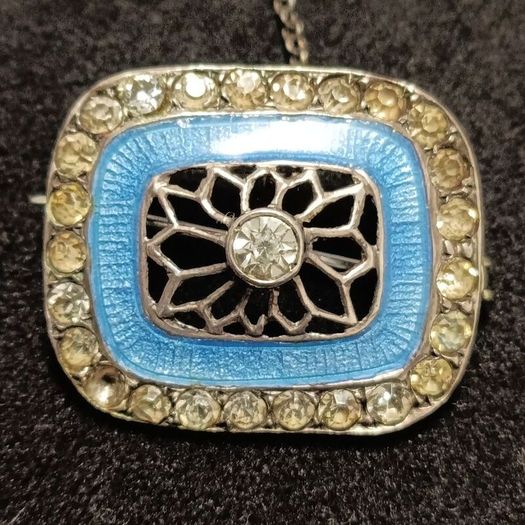 Vintage Art Deco silver 800 brooch from the 1920s 1930s