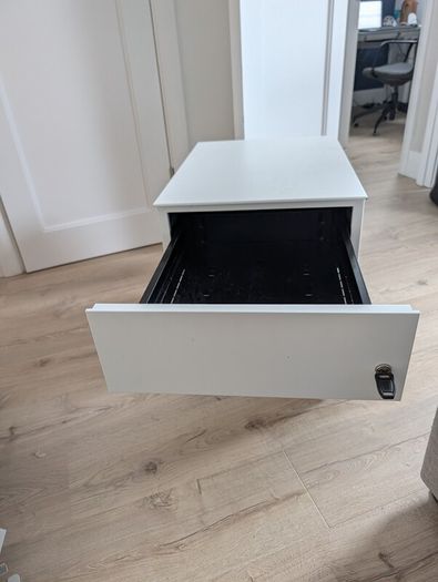 White Pedastel Desk Cabinet