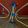 Mid-century Brass & Bakelite Light Fittings with matching wall lights Image 2