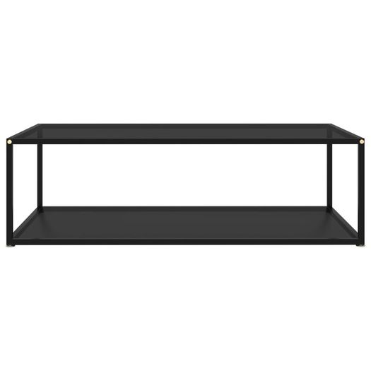 Tea Table Black 120x60x35 cm Tempered Glass