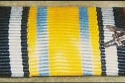 World War I German military ribbon bar featuring three distinct awards